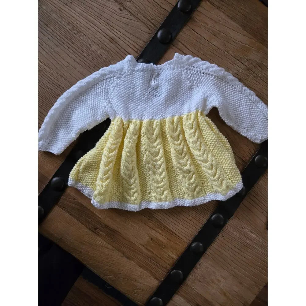 Handmade Knit Baby Sweater One Size